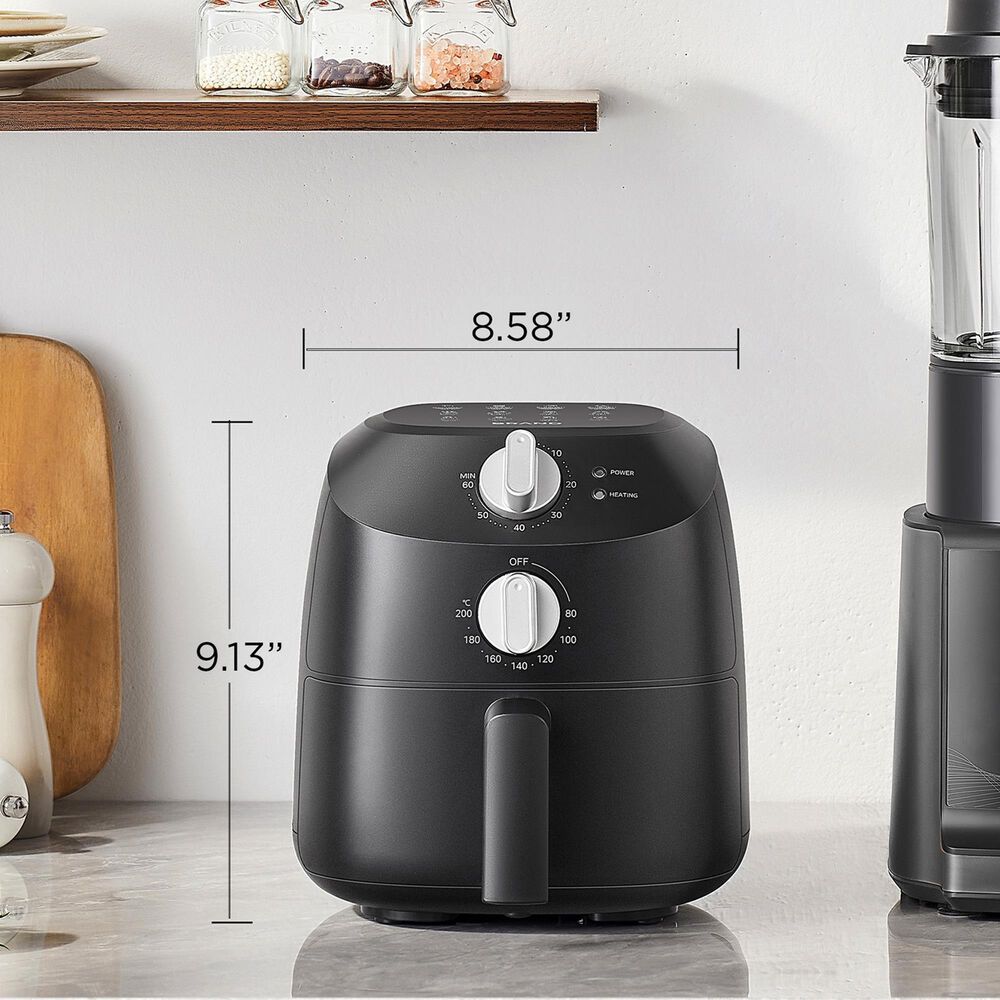 Midea 2.1 Quart Compact Air Fryer in Black, , large
