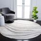 Safavieh Cyrus Shag CYR130A 6"7" Round Ivory and Grey Area Rug, , large