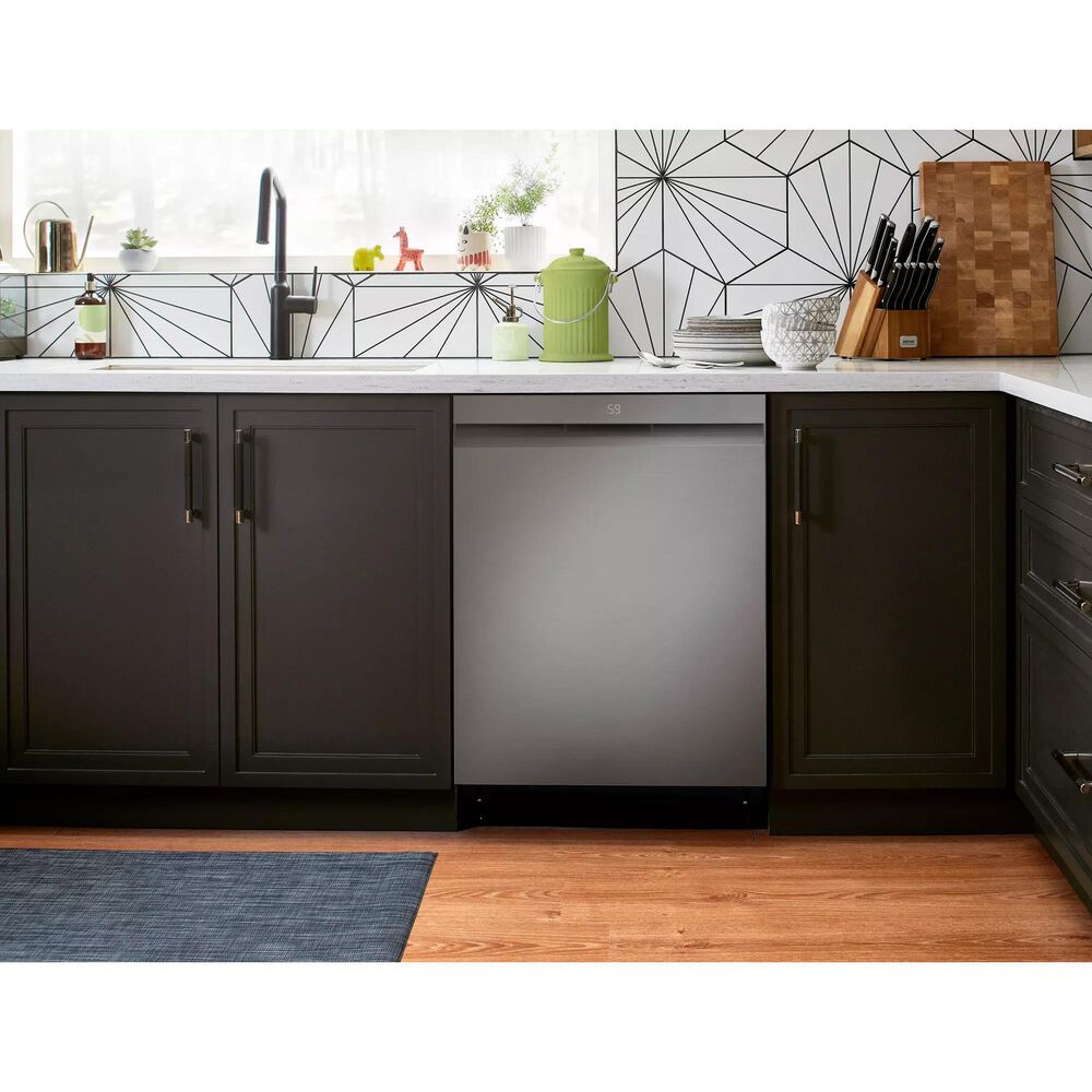 LG 24&quot; Fully Integrated Pocket Handle Smart Built-In Dishwasher in Black Stainless Steel, , large