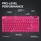 Logitech Pro X TKL Rapid Wired Gaming Keyboard in Magenta, , large