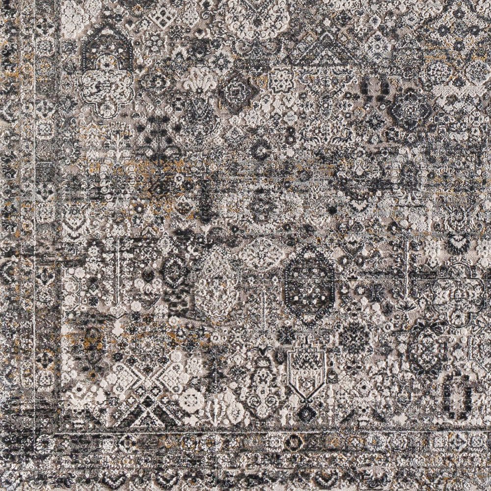 Surya Solar 12&#39; x 15&#39; Gray, Light Gray, Charcoal, Black and Mustard Area Rug, , large