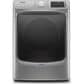 Maytag 7.3 Cu. Ft. Electric Dryer with 12 Dry Cycles and 15.5" Laundry Pedestal with Chrome Handle and Storage Drawer in Metallic Slate, , large