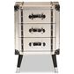 Baxton Studio Dilan 3-Drawer End Table in Antique Silver and Black, , large