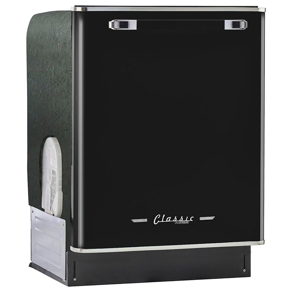 Unique Appliances Classic Retro 24" Top Control Dishwasher in Midnight Black, , large