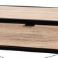 Baxton Studio Grayer 2-Drawer Desk in Natural Brown and Black, , large