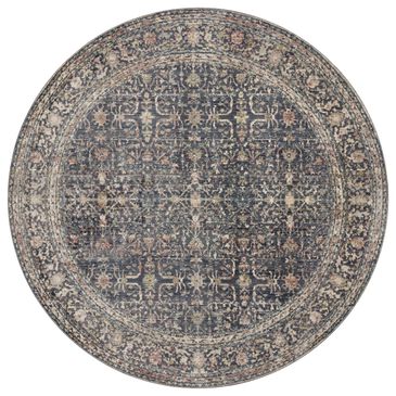 Loloi Bradbury 5" Round Midnight and Multicolor Area Rug, , large