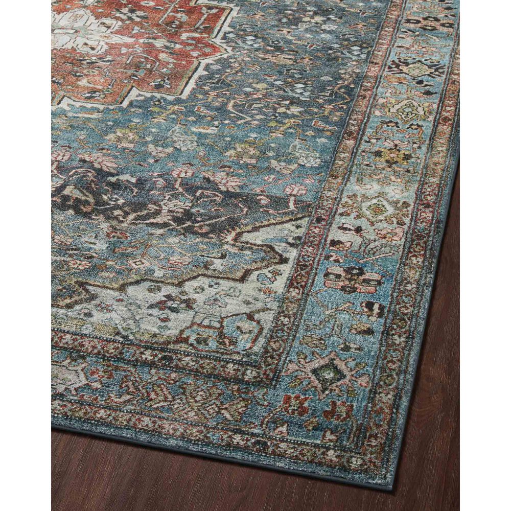 Loloi II Margot 2&#39; x 5&#39; Ocean and Brick Area Rug, , large