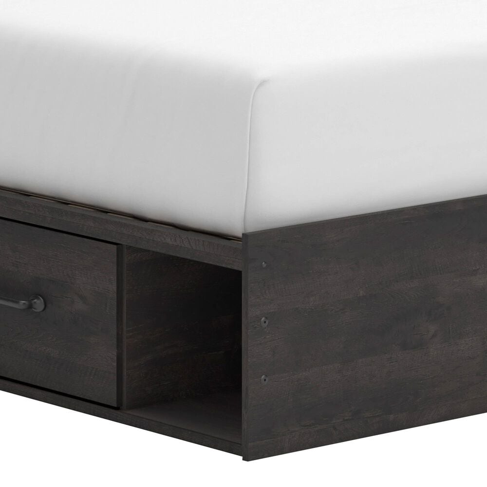 Ashley Hollivern Twin Panel Bed with Storage in Dark Gray, , large