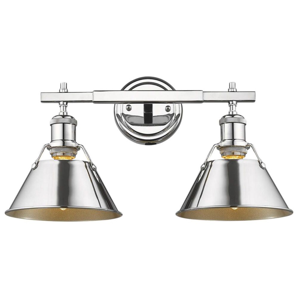 Golden Lighting Orwell CH 2-Light Bath Vanity in Chrome with Chrome Shade, , large