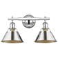 Golden Lighting Orwell CH 2-Light Bath Vanity in Chrome with Chrome Shade, , large