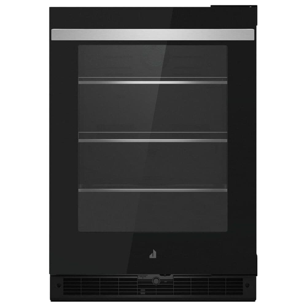 JennAir NOIR 24" Right Swing Under Counter Glass Door Refrigerator in Black, , large