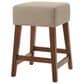 Valor Living Roscoe 26" Backless Counter Stool with Taupe Upholstery in Cherry, , large