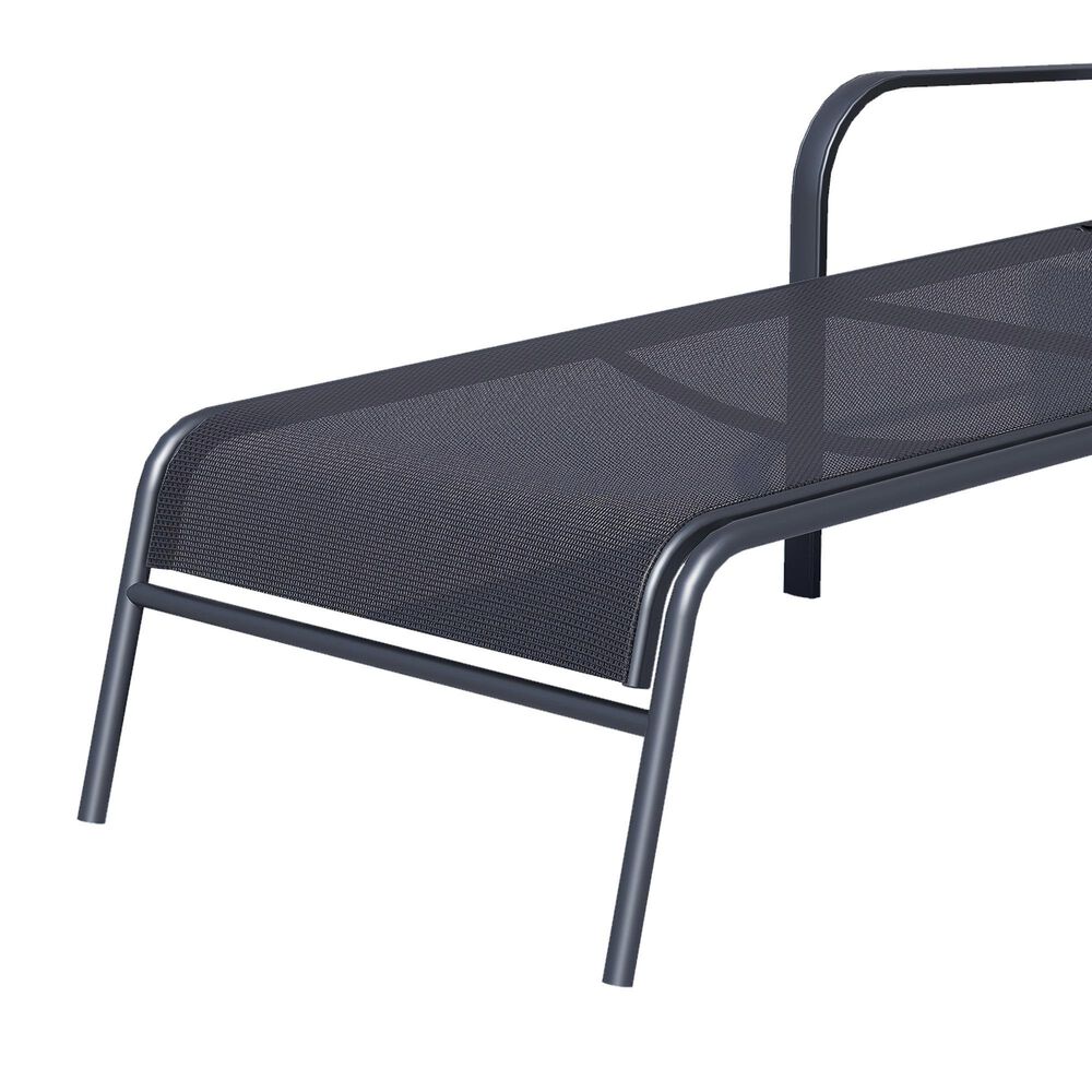 Redline Creation Inc. Patio Chaise Lounge in Black, , large