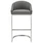 Blue River Katherine 26" Counter Stool with Gray Cushion in Brushed Stainless Steel, , large