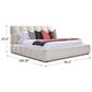 Simeon Collection Escape King Upholstered Platform Bed in Fluffy River Rock, , large