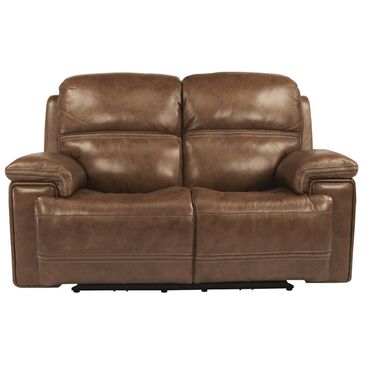 Flexsteel Fenwick Power Loveseat with Headrest in Light Brown, , large
