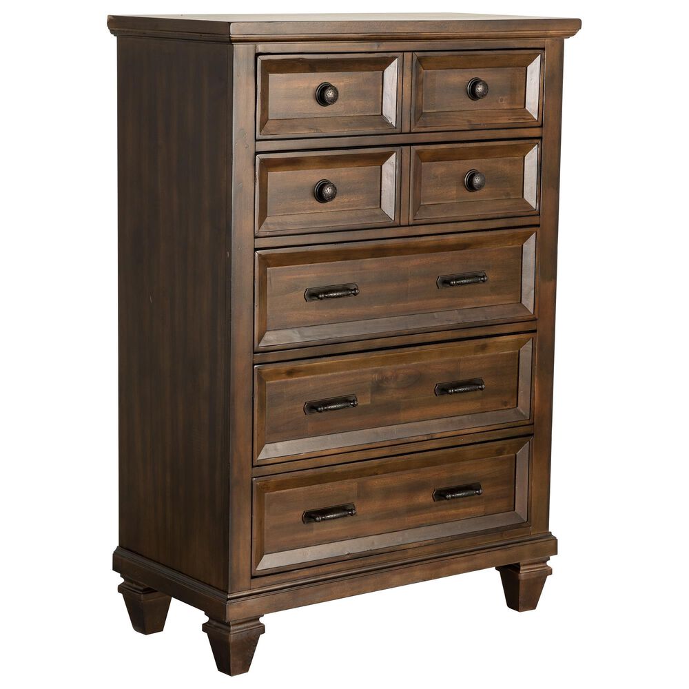 New Heritage Design Sevilla 5 Drawer Chest in Walnut, , large