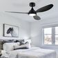 HOMLUX 52" Indoor Ceiling Fan with LED Light in Black, , large