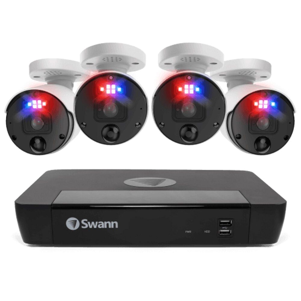 Swann 4 Camera 8 Channel 4K Ultra HD Pro Enforcer NVR Security System in White, , large