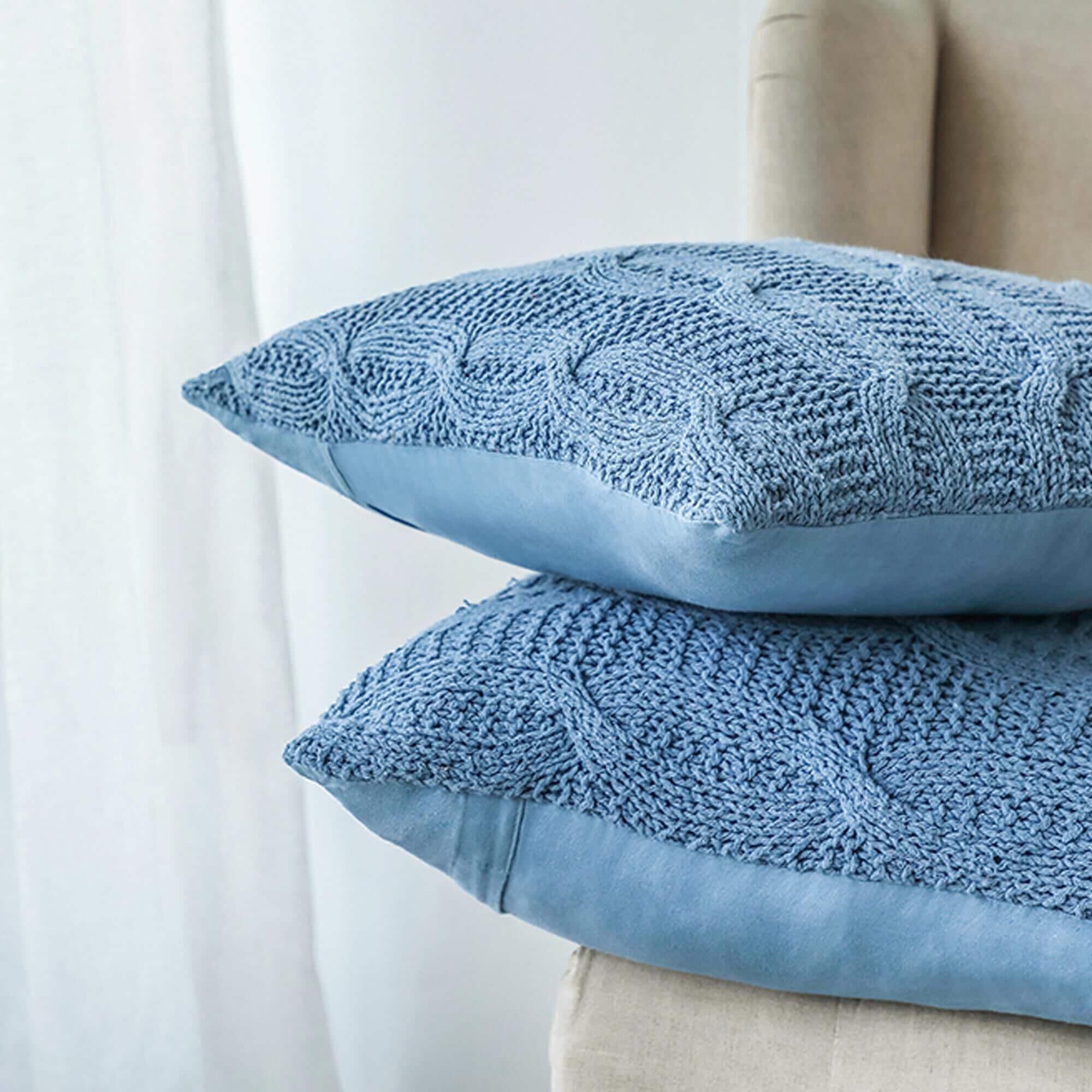 Large cable sales knit pillows