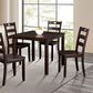 Furniture of America Lubbock 5-Piece Square Dining Set in Expresso, , large