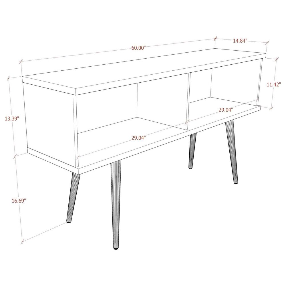 Dayton Theodore 60&quot; Sideboard in Off White/Cinnamon, , large