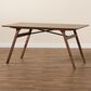 Baxton Studio Saxton Dining Table in Walnut Brown - Table Only, , large