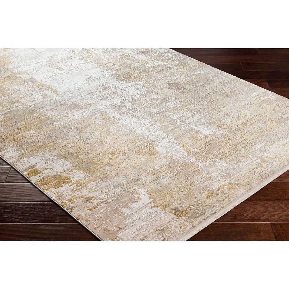 Surya Solar 3&#39; x 8&#39; Ivory, Medium Brown, Tan, Mustard, Medium Gray and Light Beige Runner, , large