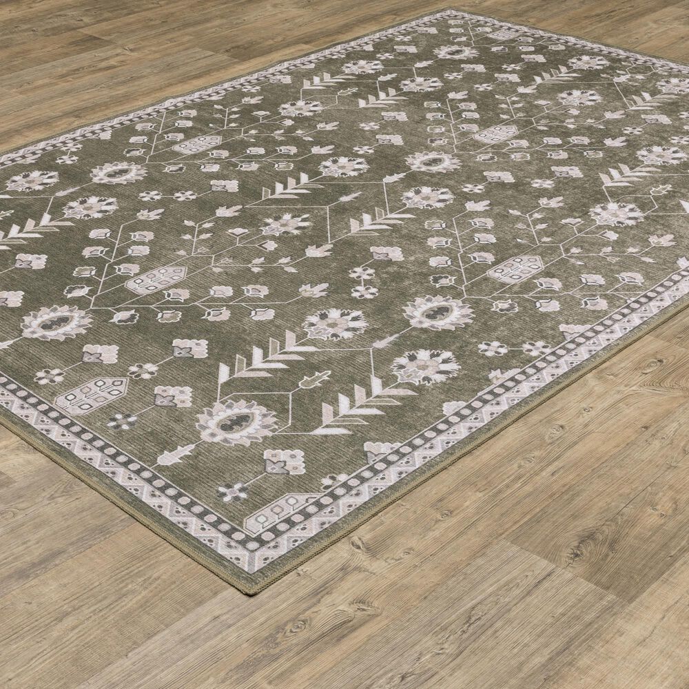 ROW by Oriental Weavers Addison Brown and Ivory 9'10" x 12' Area Rug, , large