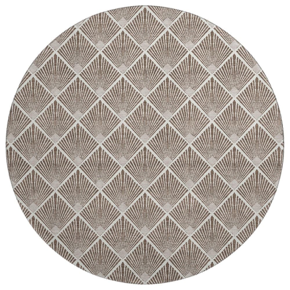 Dalyn Rug Company The Reserve TR9 Brown 8" Round Indoor/Outdoor Area Rug, , large