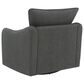 Pacific Landing Madia Swivel Glider Chair in Charcoal Grey, , large
