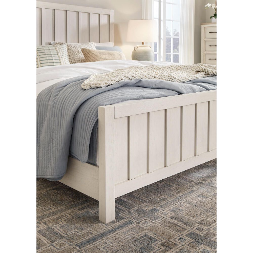 Ashley Shaybrock King Panel Bed in Antique White, , large