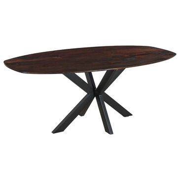 Home Trends & Design Riviera 78" Dining Table in Dark Walnut - Table Only, , large