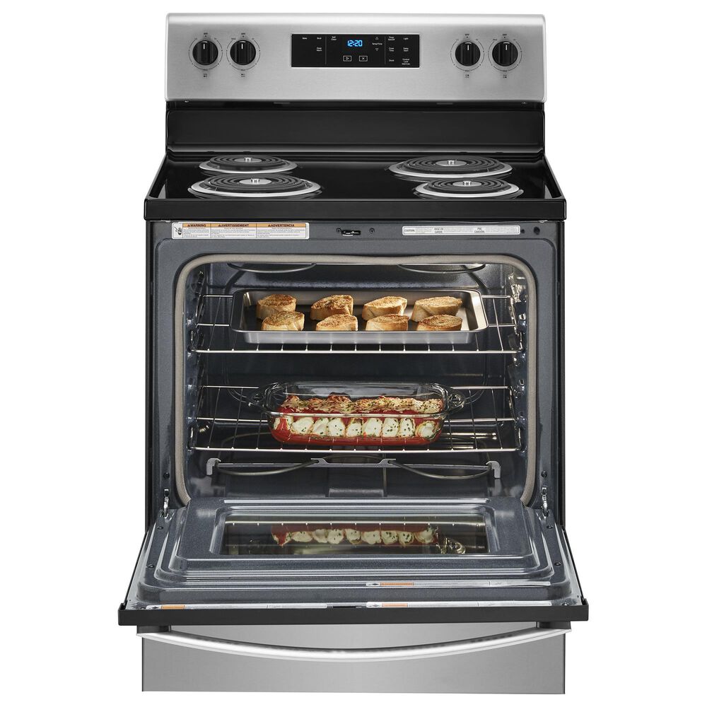 Whirlpool 4.8 Cu. Ft. Freestanding Electric Range with Self-Cleaning in Stainless Steel, , large