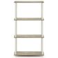 HOMLUX Turn-N-Tube 4-Tier Multipurpose Shelf Display Rack in Sonoma Oak and White, , large