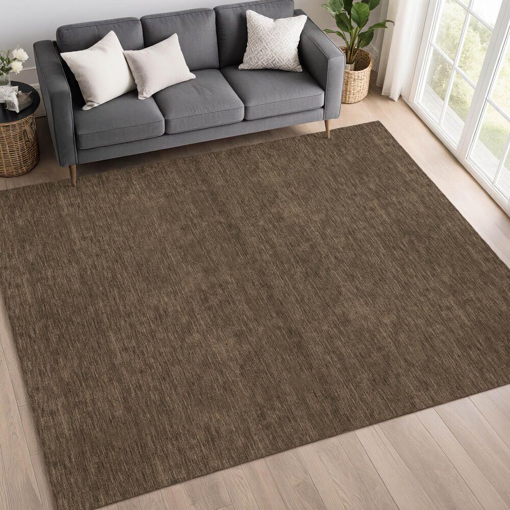 Dalyn Rug Company Soft Essentials Solid Chocolate 3' x 5' Area Rug, , large