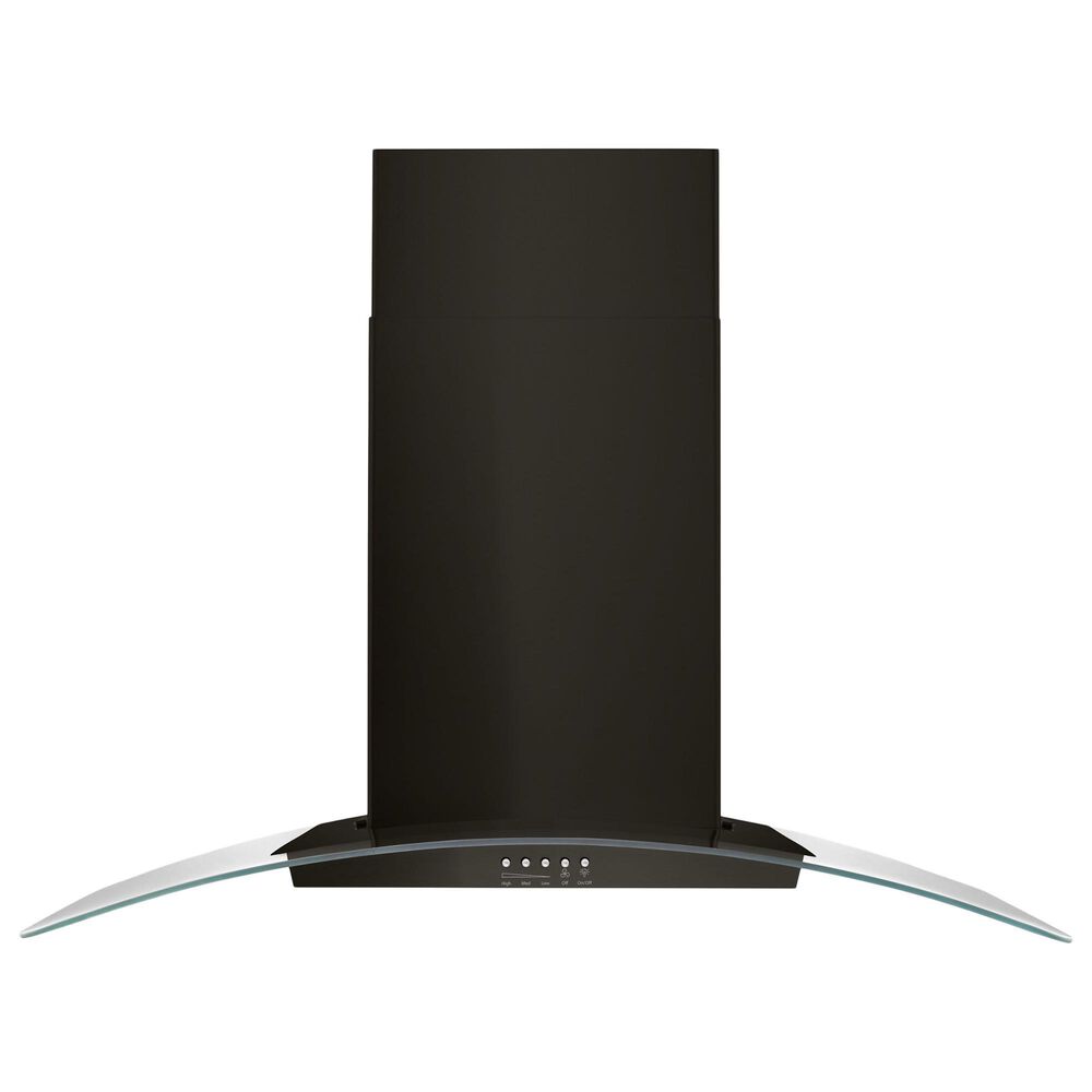 Whirlpool 36" Concave Glass Wall Mount Range Hood in Black Stainless Steel, , large