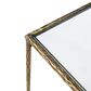 Furniture of America Lalia End Table with Tempered Glass Top and Bullnose Edge in Matte Gold, , large