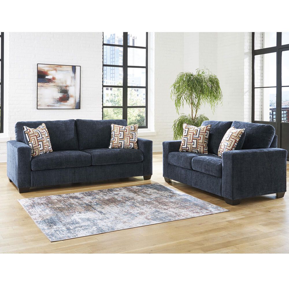 Ashley Aviemore Stationary Loveseat in Ink, , large