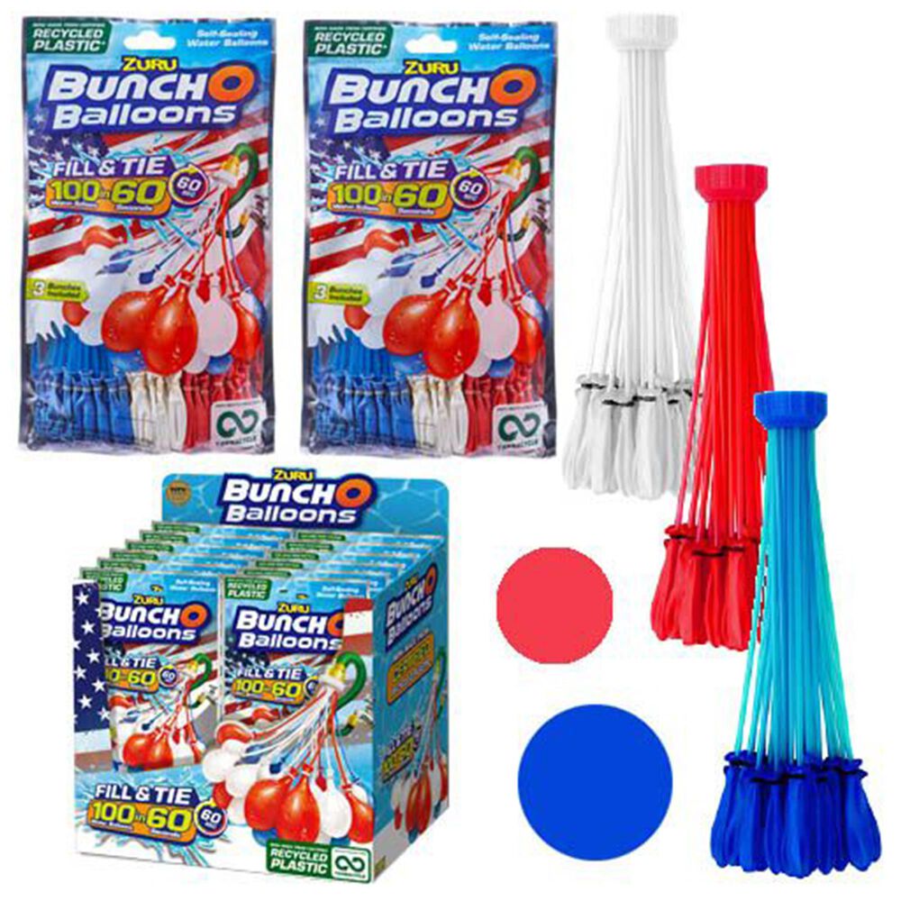 Upd Inc. Bunch O Balloons 3 Pack Rapid Fill in Red, White and Blue, , large