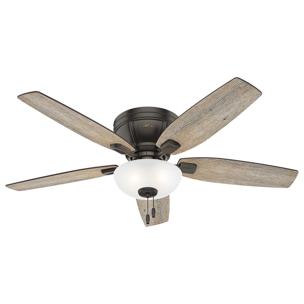 Hunter Kenbridge Low Profile 52&quot; Ceiling Fan with LED Lights in Noble Bronze, , large