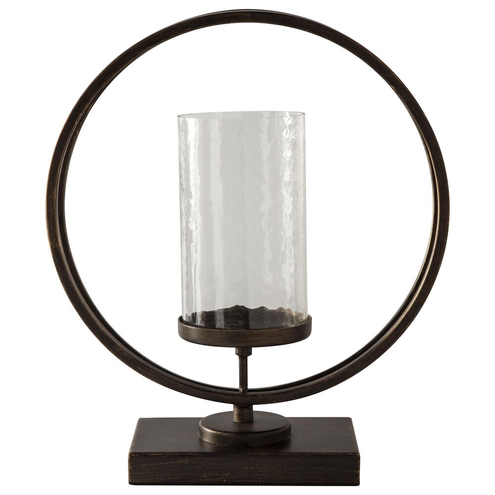 Signature Design by Ashley Jalal Candle Holder in Antique Gold, , large