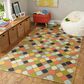 Karastan Prismatic 5" x 8" Blue, Green, Gray and Yellow Kids Area Rug, , large