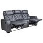 Mayberry Hill Blitz Manual Reclining Sofa in Simba Slate and Black Welt, , large