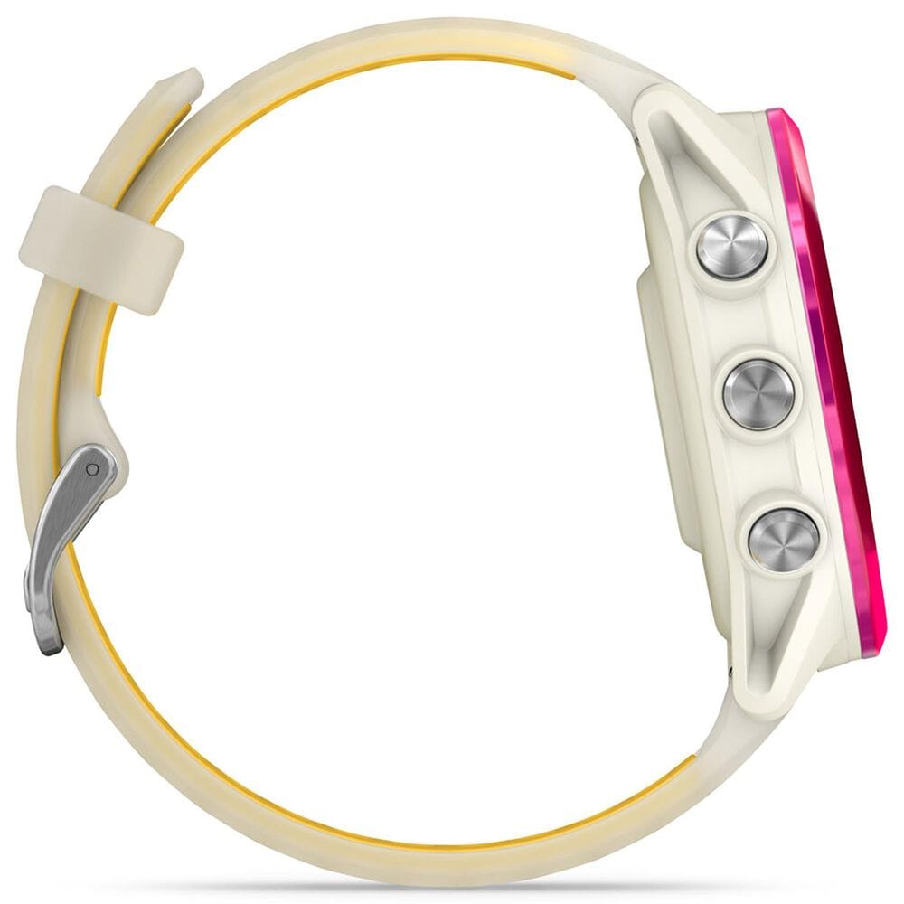 Garmin Forerunner 570 42mm Raspberry Aluminum with Translucent Bone and Mango Band, , large