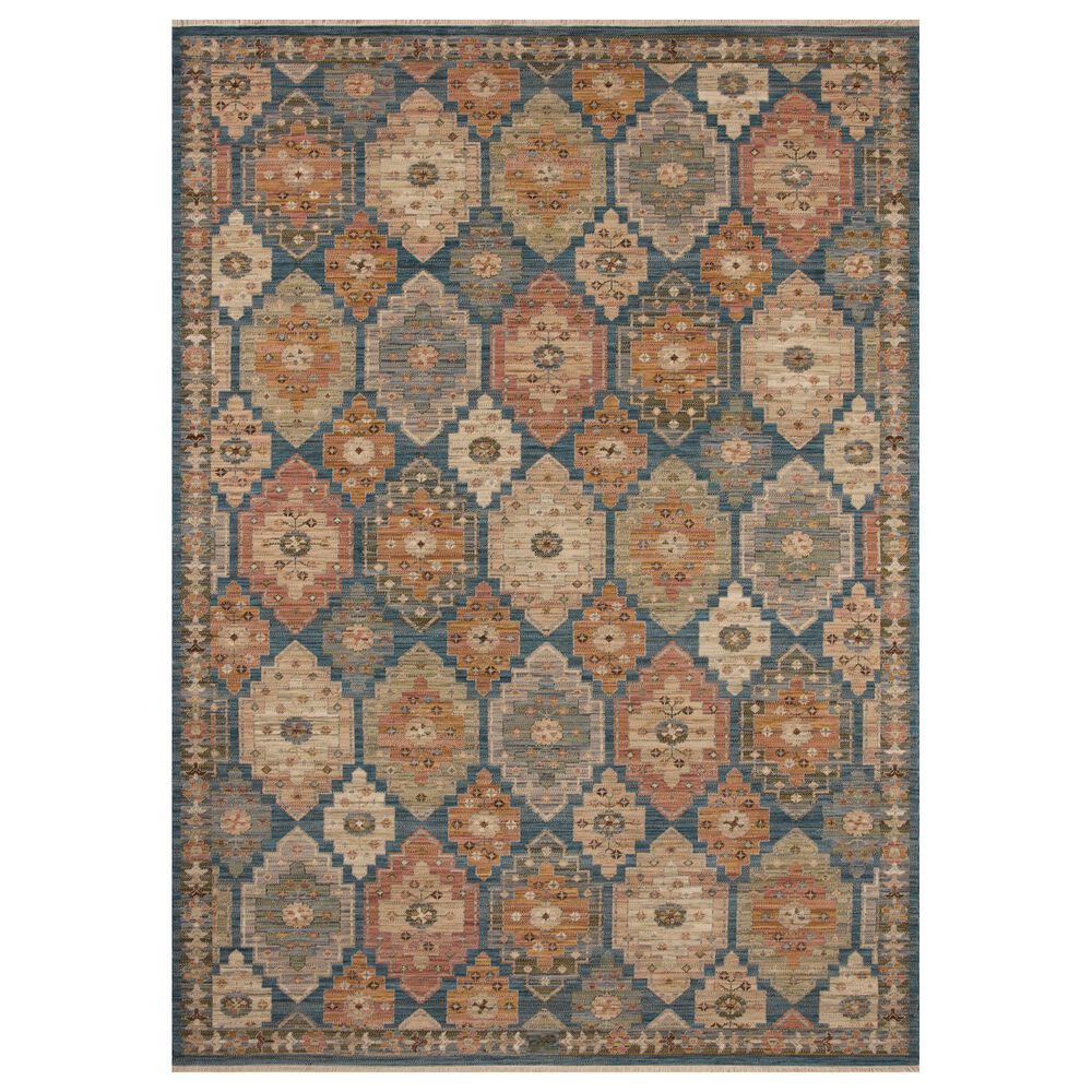 Loloi Reign Blue and Multicolor 4" x 6" Area Rug, , large