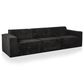 Furniture of America Facil 5-Piece Modular Track Arm Sofa Set in Black, , large