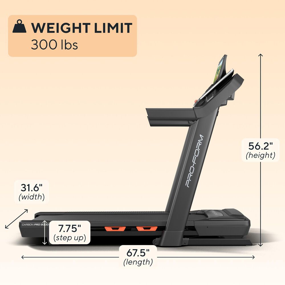 ProForm Carbon TLS Folding Treadmill, , large
