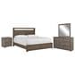 Riva Ridge Modern Loft 4 Piece Queen Storage Panel Bedroom Set in Greystone, , large