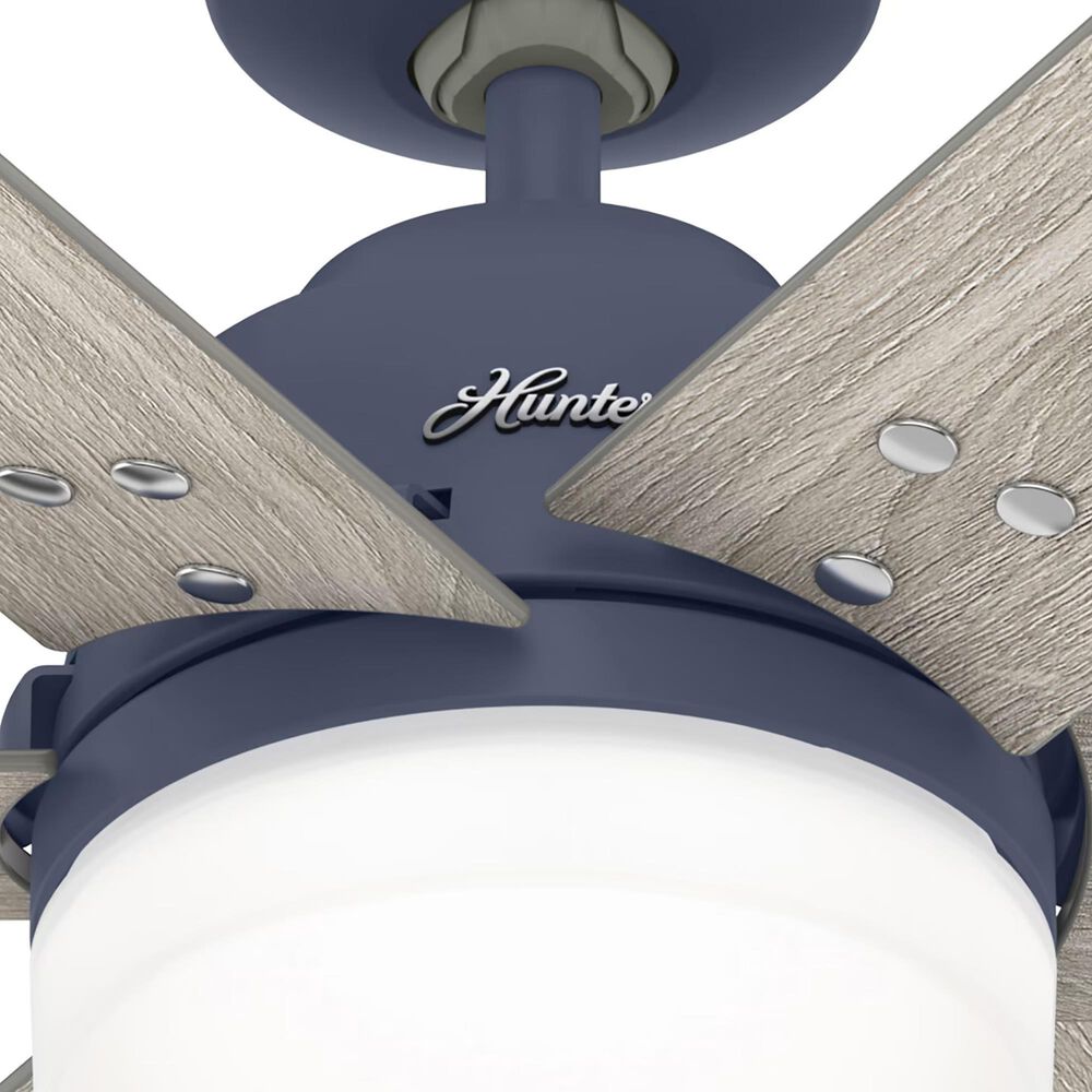 Hunter Pacer 44&quot; Ceiling Fan with LED Lights in Indigo Blue, , large